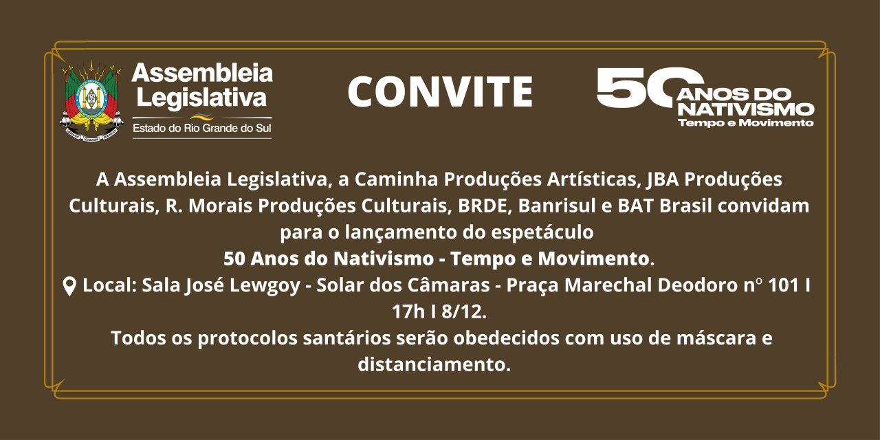 50 Anos do Nativismo – Tempo e Movimento – terá lançamento na próxima ...